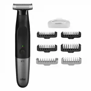 Braun - Series X, Recortadora De Barba Y Afeitadora Para Hombre, Rostro Y Cuerpo, Peine Bidireccional, Cabezal Flexible, Resistente Al Agua, XT5200
