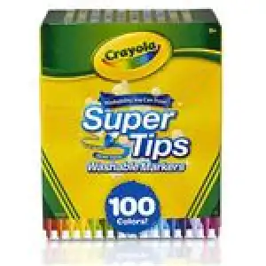 Caja 100 rotuladores Crayola súper tips lavables