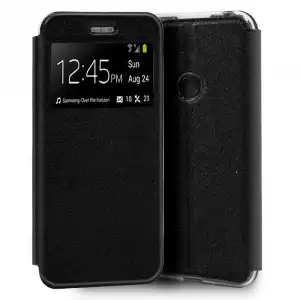 Cool Funda Flip Cover Liso Negro para Xiaomi Redmi Note 8