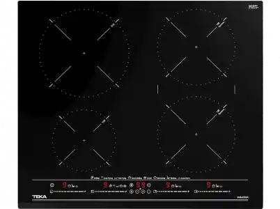Encimera - Teka IZC 64630 MST, Eléctrica, Inducción, 4 zonas + Synchro, 8800 W, Negro