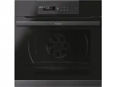 Horno - Haier Series 4 HWO60SM5B9BH, 70l, Multifunción, Pirolítico, 55cm, Wi-Fi, Sonda térmica, Negro