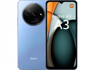 Móvil - Xiaomi Redmi A3, Azul, 64 GB, 3 GB RAM, 6.71" HD+, MediaTek Helio G36, 5000 mAh, Android