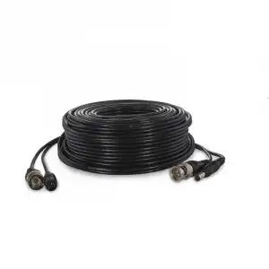 Safire Cable RG59 Combinado Coaxial y Alimentacion BNC 40 M Negro