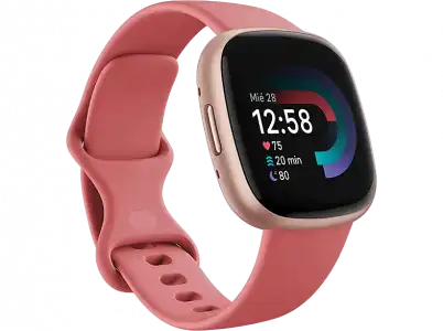 Smartwatch - Fitbit Versa 4, 1.34" FHD AMOLED, 129 209 mm, 5 ATM, Bluetooth 5.0, 6 días, Rosa