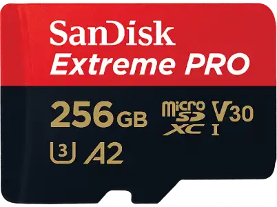 Tarjeta Micro SDXC - SanDisk Extreme PRO, 256GB, Hasta 200 MB/s, UHS-I, U3, V30, A2, 4K UHD y Full HD, Negro