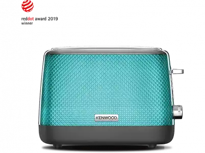 Tostadora - KenWood Mesmerine TCM811BL, 980 W, 2 Rebanadas, Acero inoxidable, Función descongelación, Azul