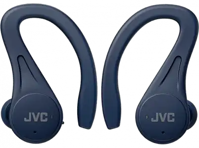 Auriculares deportivos - JVC HA-EC25TAU, Bluetooth, Autonomía 30 h, Micrófono, Asistente voz, Azul