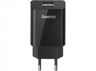 Cargador - Hama Essential Line, USB, Doble, 5 V / 10,5 W, Negro