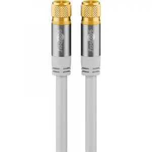 Goobay Cable de Antena Coaxial Conector F Macho/Macho 2m Blanco