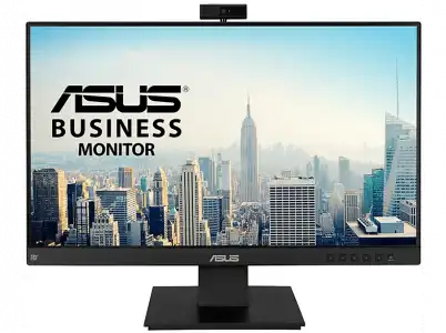 Monitor - ASUS BE24EQK Profesional, 23.8" FHD, 5ms, Webcam, Micrófono, 75 Hz, HDMI, D-Sub, DisplayPort, 3.55mm, USB, Negro