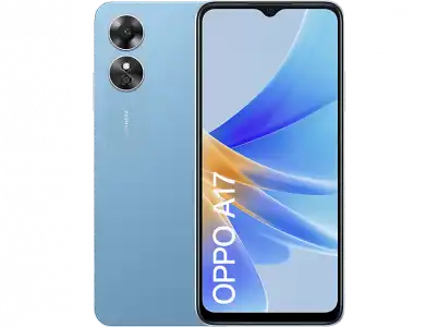 Móvil - OPPO A17, Lake Blue, 64 GB, 4 GB RAM, 6.5" HD+, MediaTek Helio G35, 5000 mAh, Android