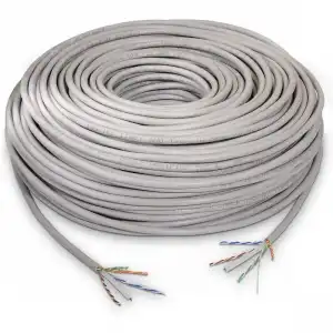 Aisens Bobina Cable de Red RJ45 Cat.6 UTP AWG24 Rígido 305m Gris