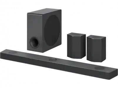 Barra de sonido - LG S95QR, Bluetooth, Subwoofer Inalámbrico, 810 W, Plateado Acero Oscuro