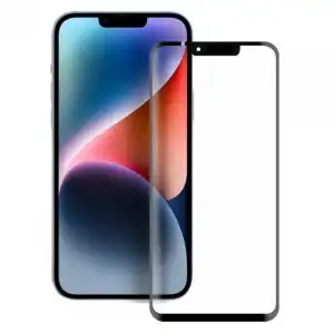 Contact Protector de Pantalla Cristal Templado para iPhone 12 Pro Max Borde Negro