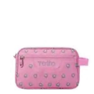 Estuche escolar doble Totto Plastilina Corazones rosa