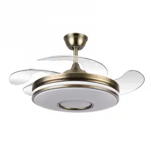 Fabrilamp Dani Ventilador de Techo con Motor DC Cuero