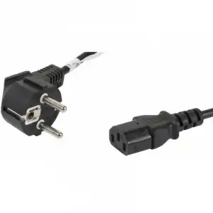 Lanberg Cable de Extensión CEE 7/7 a IEC 320 C13 Macho/Hembra 1.8m Negro