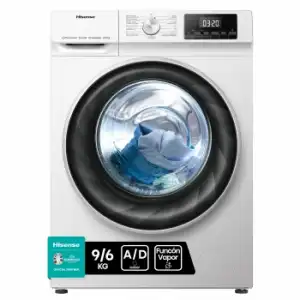 Lavasecadora Hisense WDQY901418VJM 9kg/6kg, Carga Frontal, 1400 rpm, Autodosificación, Wifi, Eficiencia B - Negro