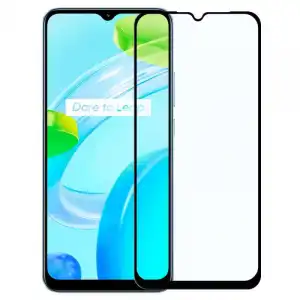 OcioDual Protector de Pantalla Cristal Templado Premium 9D Negro para Realme C30/narzo 50i Prime