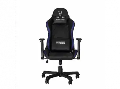 Silla gaming - Woxter, Reposabrazos 2D, LED, Hasta 150 kg, Azul/Negro