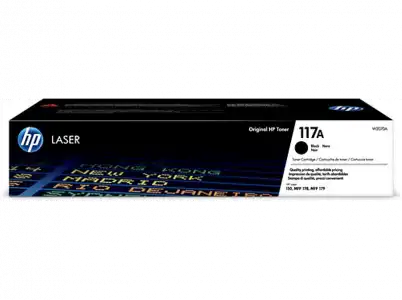 Tóner - HP 117A, Negro, W2070A