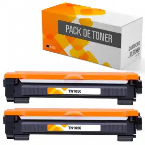 Tóners Compatible con Brother TN1050 Negro Pack 2