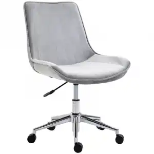 Vinsetto Silla de Oficina Giratoria Ergonómica Altura Ajustable Gris