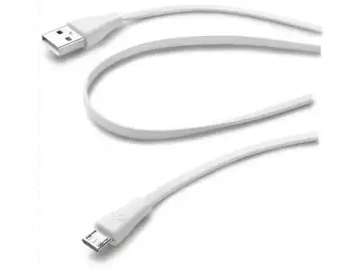 Cable de datos - CellularLine, USB a Micro USB, blanco