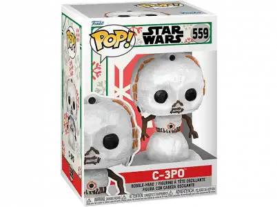 Figura - Funko Pop! Star Wars Holiday: Snowman C3PO, Vinilo, 9.5 cm