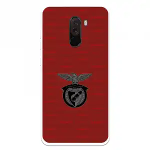 Funda Para Xiaomi Pocophone F1 Del Escudo Fondo Granate - Licencia Oficial Benfica