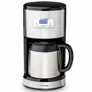 HKoenig STW26 Steward Cafetera de Goteo Programable 1.2L 1000W Acero Inoxidable
