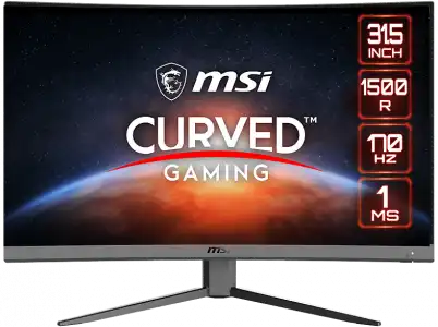 Monitor gaming - MSI Optix G32CQ4 E2, 31.5", WQHD, 1 ms, 170 Hz, FreeSy nc Premium, 1x DP (1.2a) 2x HDMI (2.0b), Negro