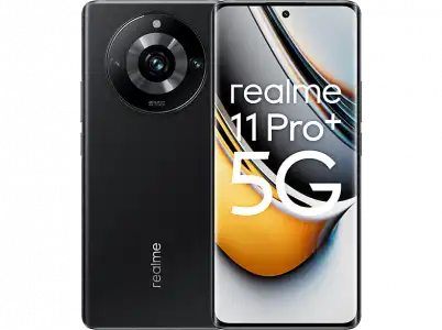 Móvil - realme 11 Pro+, Negro, 512 GB, 12 GB RAM, 6.7 " AMOLED FHD+ Curved, Cámara 200 MP, MediaTek Dimensity 7050, 5000 mAh, Android 13