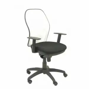 Piqueras y Crespo Jorquera Silla Malla Blanca Asiento Bali Negro