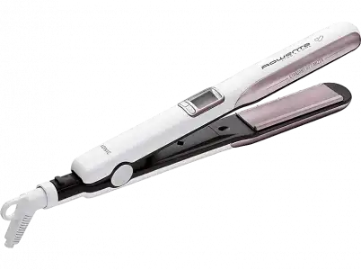 Plancha de pelo - Rowenta SF7660 Premium Care Liss & Curl, 200º, Revestimiento Cahsmire Keratin