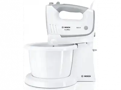 Robot amasador - Bosch MFQ36460, 450W, 5 Velocidades, Función Turbo, Fácil limpieza, Blanco