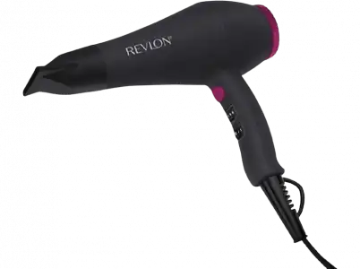 Secador - Revlon RVDR5251E, 2.000 W, 3 niveles, 2 velocidades, Ionizador, Motor AC, Aire frío, Negro