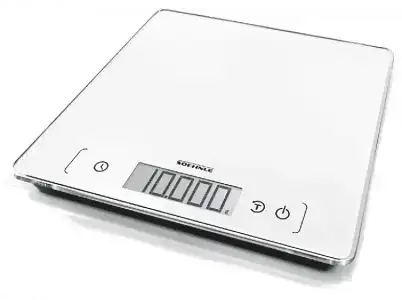 Balanza de cocina - Soehnle Page Comfort 400, 10 Kg, Diseño ultraplano, LCD, Blanco