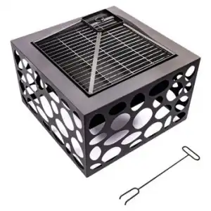 Brasero Con Parrilla Mikor Negro Redfire