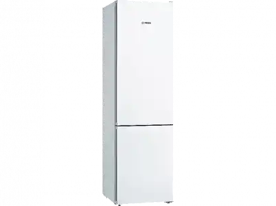 Frigorífico combi - Bosch KGN39VWDA, No Frost, 203 cm, 366 l, Bandejas extraíbles cristal, Blanco