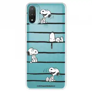 Funda Para Motorola Moto E40 Oficial De Peanuts Snoopy Rayas - Snoopy