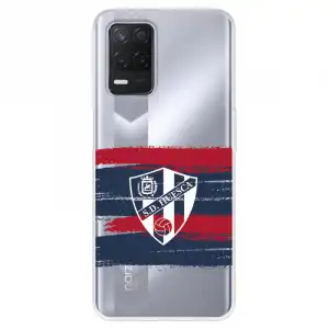 Funda Para Realme Narzo 30 5g Del Huesca Rayas Transparente - Licencia Oficial Sd Huesca