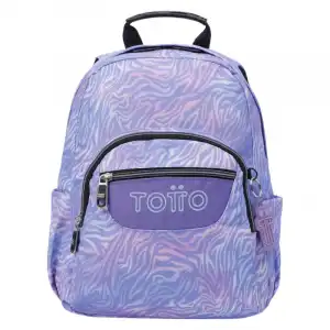 Mochila Escolar Totto Morado Cebra Tempera Morado