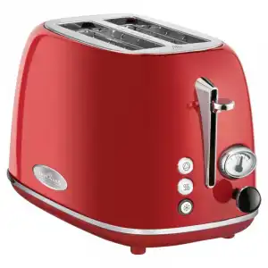 ProfiCook TA 1193 Retro Tostadora 2 Rebanadas 815W Roja