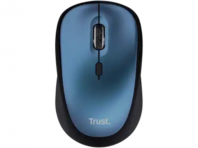 Ratón inalámbrico - Trust Yvi+, RF Wireless, 1600 dpi, 83% de plástico reciclado, Azul