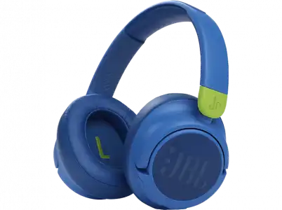 Auriculares infantiles - JBL JR460NC, De diadema, Bluetooth, Hasta 30 h, ANC, Micrófono, Azul