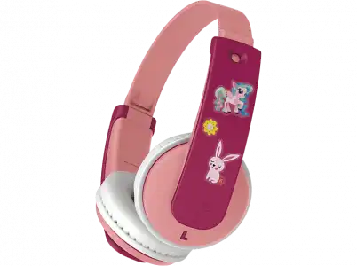 Auriculares infantiles - JVC HA-KD10W-PE, De diadema, Bluetooth 5.0, Rosa