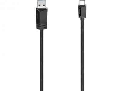 Cable USB - Hama 00200653, 3 m, 5 Gbit/s, USB-A, USB-C, Negro