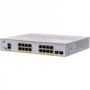 Cisco CBS350-16P-E-2G-EU Switch 16 Puertos GE PoE Proveedor de Alimentación Externa 2 x SFP de 1G