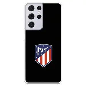 Funda del Atleti Escudo Fondo Negro Licencia Oficial Atlético de Madrid para Samsung Galaxy S21 Ultra